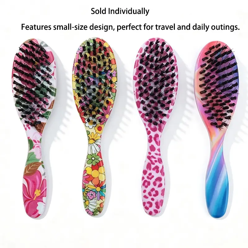 1Pc Smooth Hair Styling Brush, Portable Small Hair Brush for Sleek Ponytail & Bun, Tame Flyaways & Baby Hair, Travel Salon Hairdressing Tool
