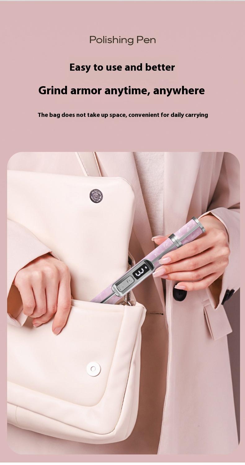 Professional nail salon electric nail buffing machine, USB charging, digital display, portable nail file, nail removal, dead skin removal, nail shaping, complete set of nail art tools