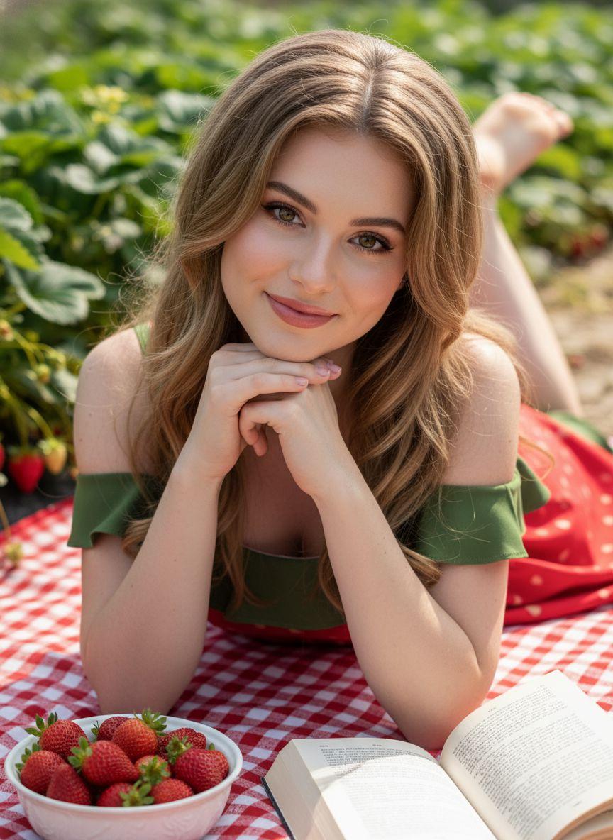 Plus Size Cute Strawberry Dress Aesthetic Summer Look with Bow and Ruffle Trim Sleeveless Vintage Style Retro Stage Boho Bohemian Casual Casual Wear