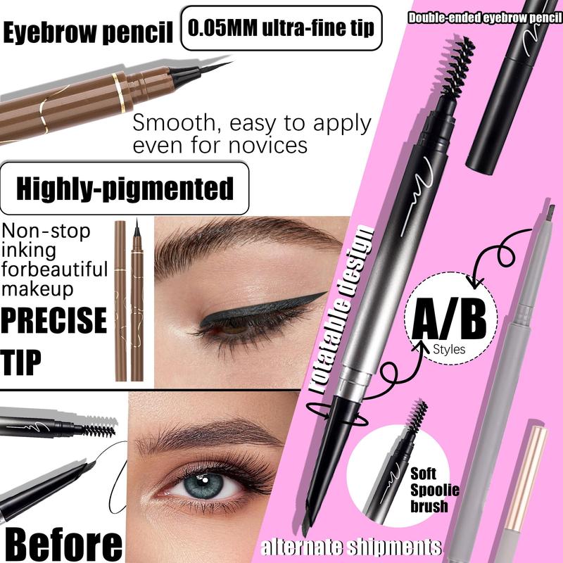 YIDUO 1850pcs/set Lash Clusters Gift Set, 40D/60D/80D/100D Volume Manga Spiky Bottom Lash Extension Kit, 10-20mm D Curl Wispy False Eyelashes with Double-Ended Eyebrow Pencil, Waterproof Eyeliner, Eyelash Curler & Bond and Seal Kit, DIY Lash Kit