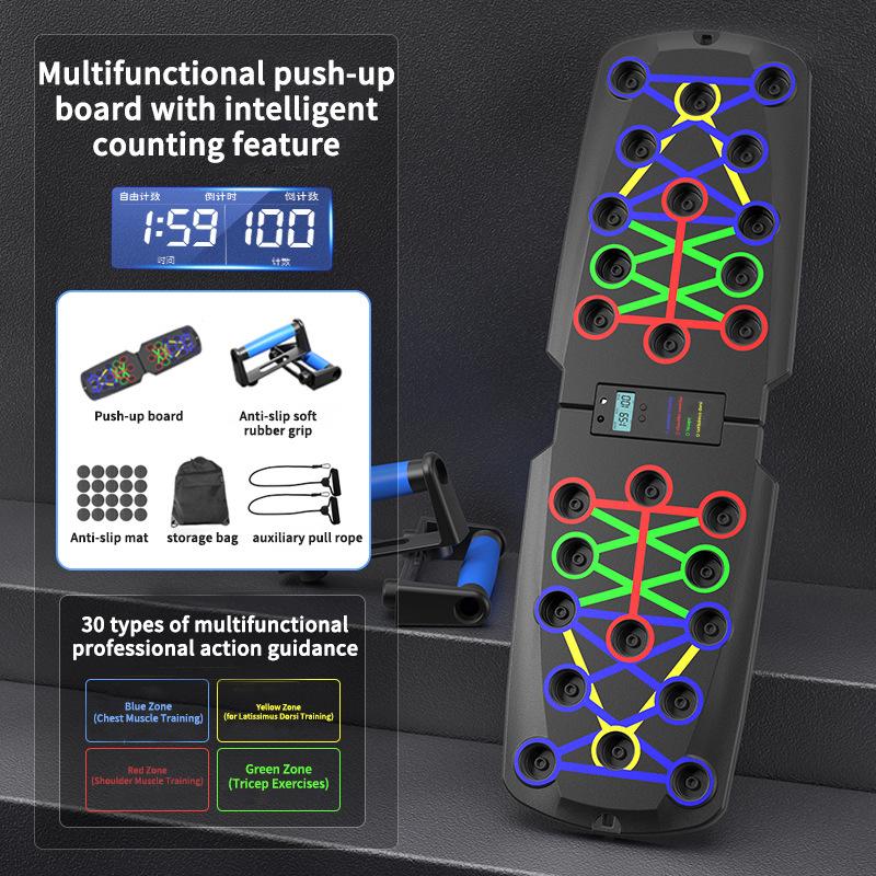 Push-Up Training Board, Upgrade Counter,Portable Foldable 30 in 1 Push UpBar at Home Gym, Pushup Handles for Floor,Professional Strength Training Equipment For Man and Women,Enhanced Muscle Comfortable Exercise multi-function