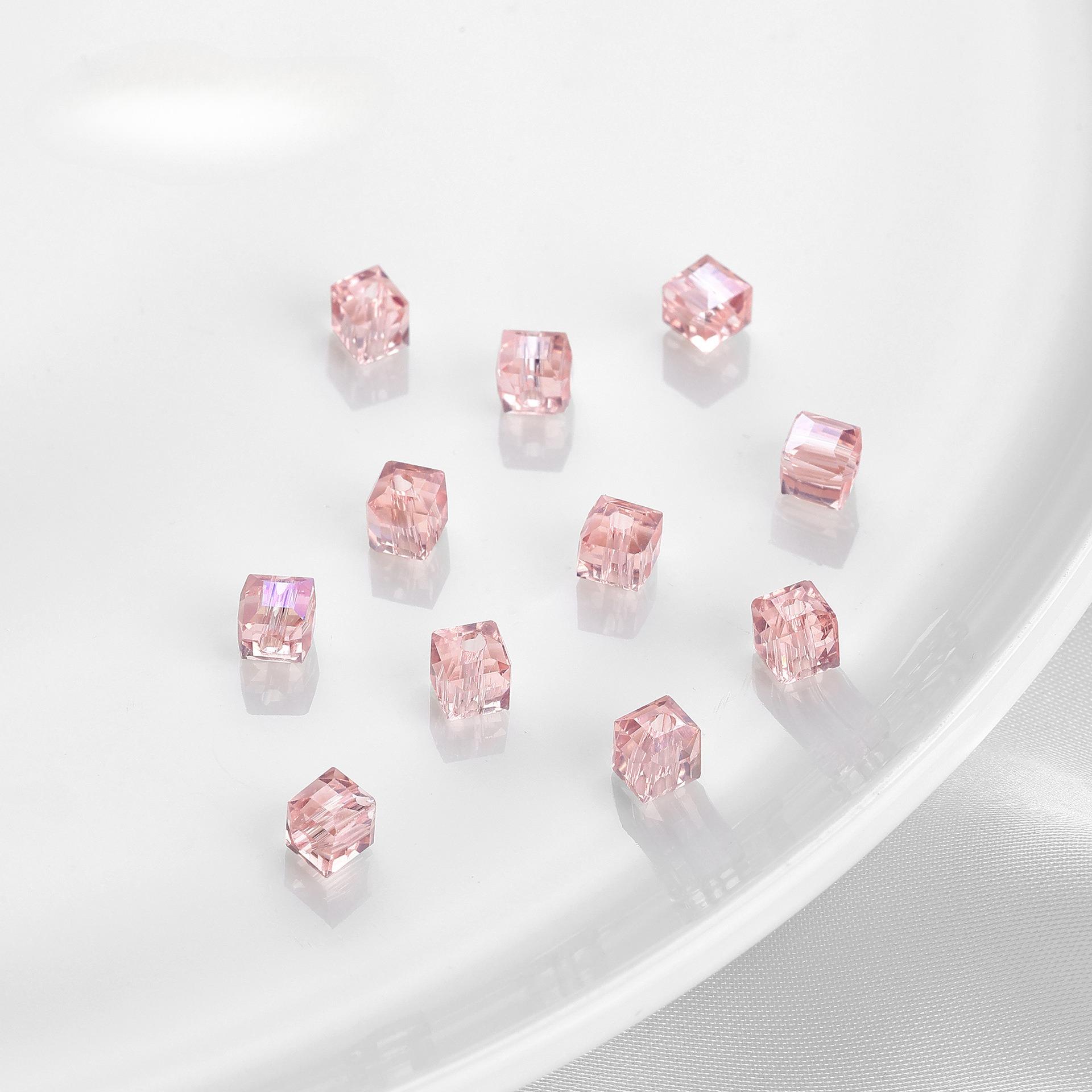 20pcs Cube Beads, Square Glass Beads, DIY Bracelet Necklace Earring Accessories, Perfect Gift, Party Decorative Beads