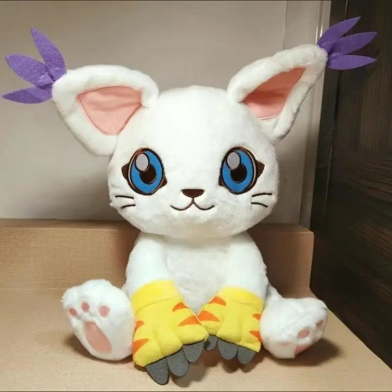 New Digital Monster Cartoon Plush Dolls Tailmon Gatomon Doll Soft Stuffed Animals Kawaii Room Decor Cute Birthday Toy Gift Kids