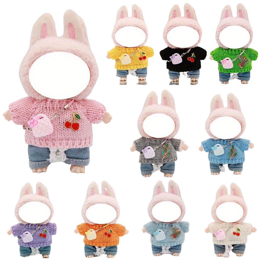 Plush Doll Clothes Set for La-Bu-Bu Dolls, Soft Fabric Costume, Fashion Doll Accessories, Doll House Decor, Gift Collection