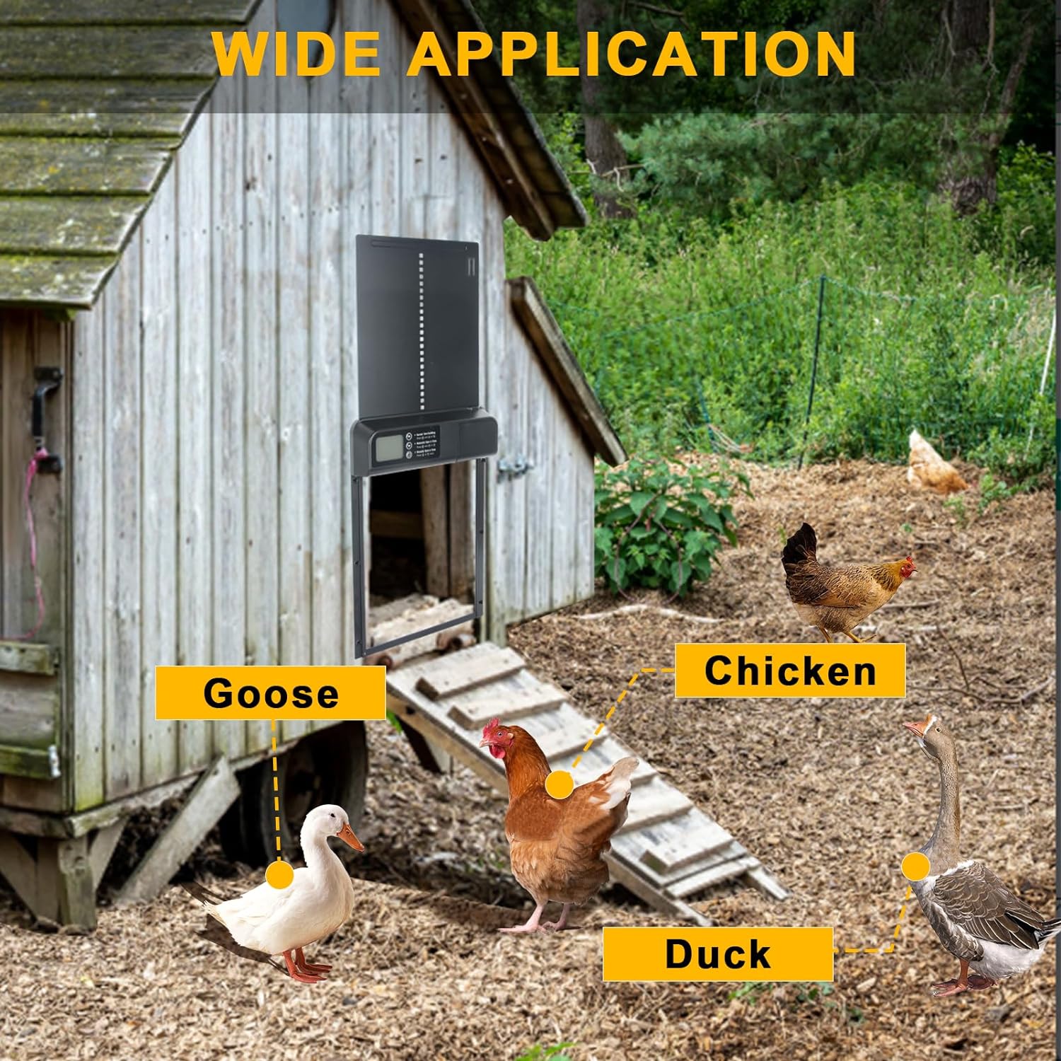 Automatic Multi-Mode Chicken Coop Door, Timer Control, Switch Power, Safe Poultry Farming, No Battery Needed, Stainless Steel Material, Chicken Coop Enclosure