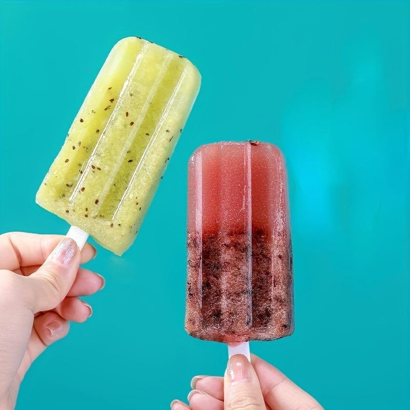1pc 4-in-a-row old popsicle mold with cover for household children's cute popsicle and ice cream molds