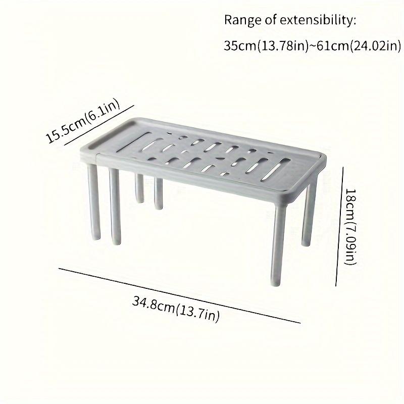 Countertop Storage Shelf, Stackable Kitchen Organizer Rack for Dishes, Cups and Small Appliances