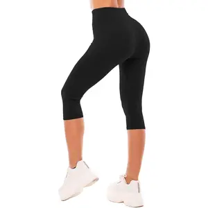High Waisted Leggings for Women - Full Length Capri Buttery Soft Yoga Pants for Workout Athletic
