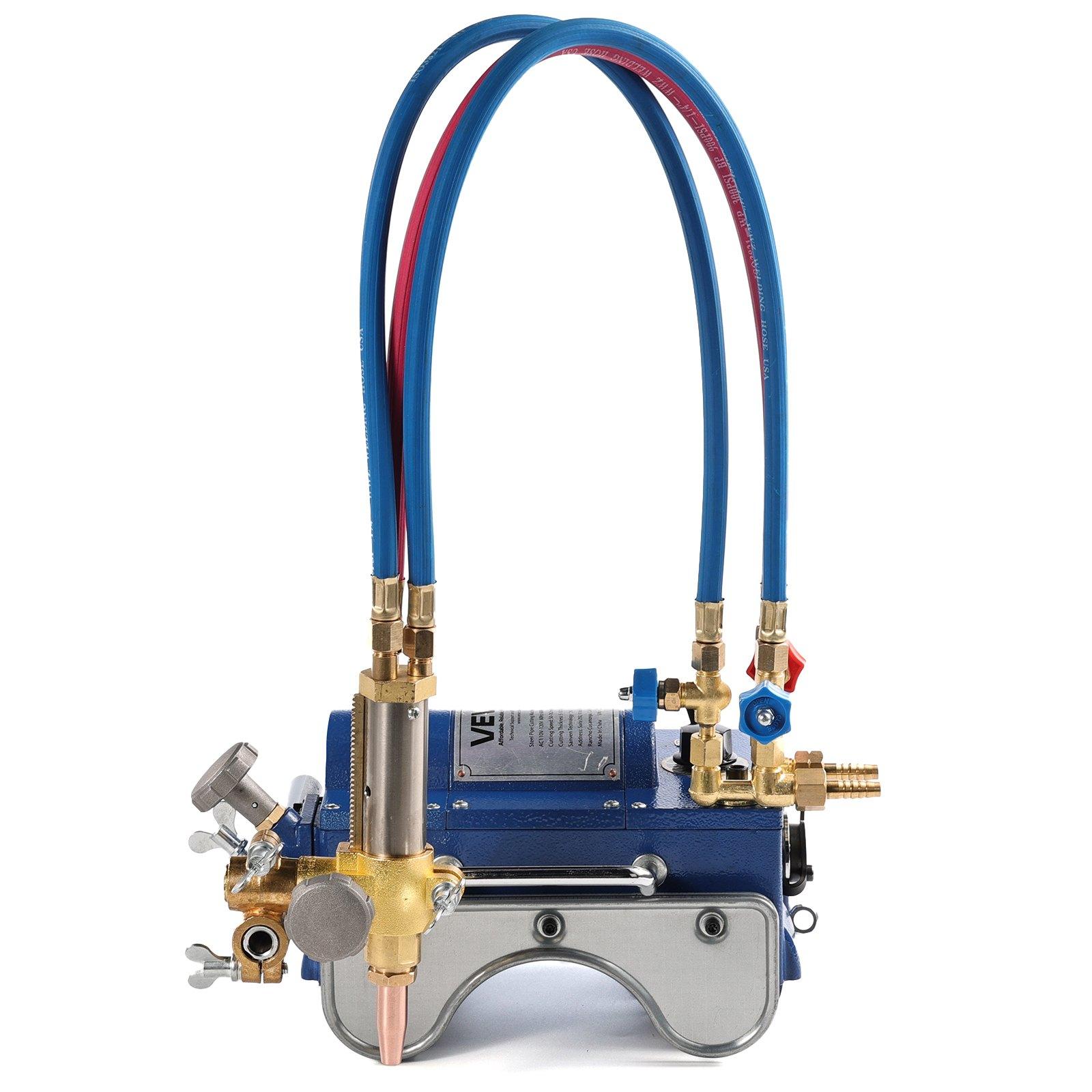 VEVOR 110V CG2-11C Electromagnetic Pipe Cutter, 2"-30"/Min Automatic Beveler for 0.2"-4" (5–101.6 mm/300x270x160 mm) Tubes, 3 Tips, 10-Speed Adjustment, Adjustable Angles, Copper Torches, 11.8x10.6x6.3 in, 14.8 kg, Pipe Cutters, Torch Burner, 300 X 270 X