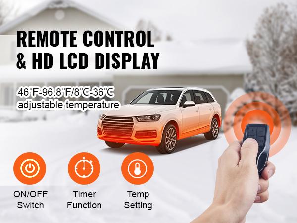 VEVOR Diesel Air Heater All-in-one 12V 5KW LCD Remote Control for Car RV