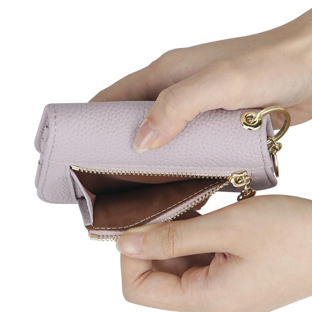 Royal Bagger RFID Short Wallets for Women Genuine Cow Leather Fashion Card Holder with Key Ring Holders Clutch Slim Coin Purse 2443 SpringStatements
