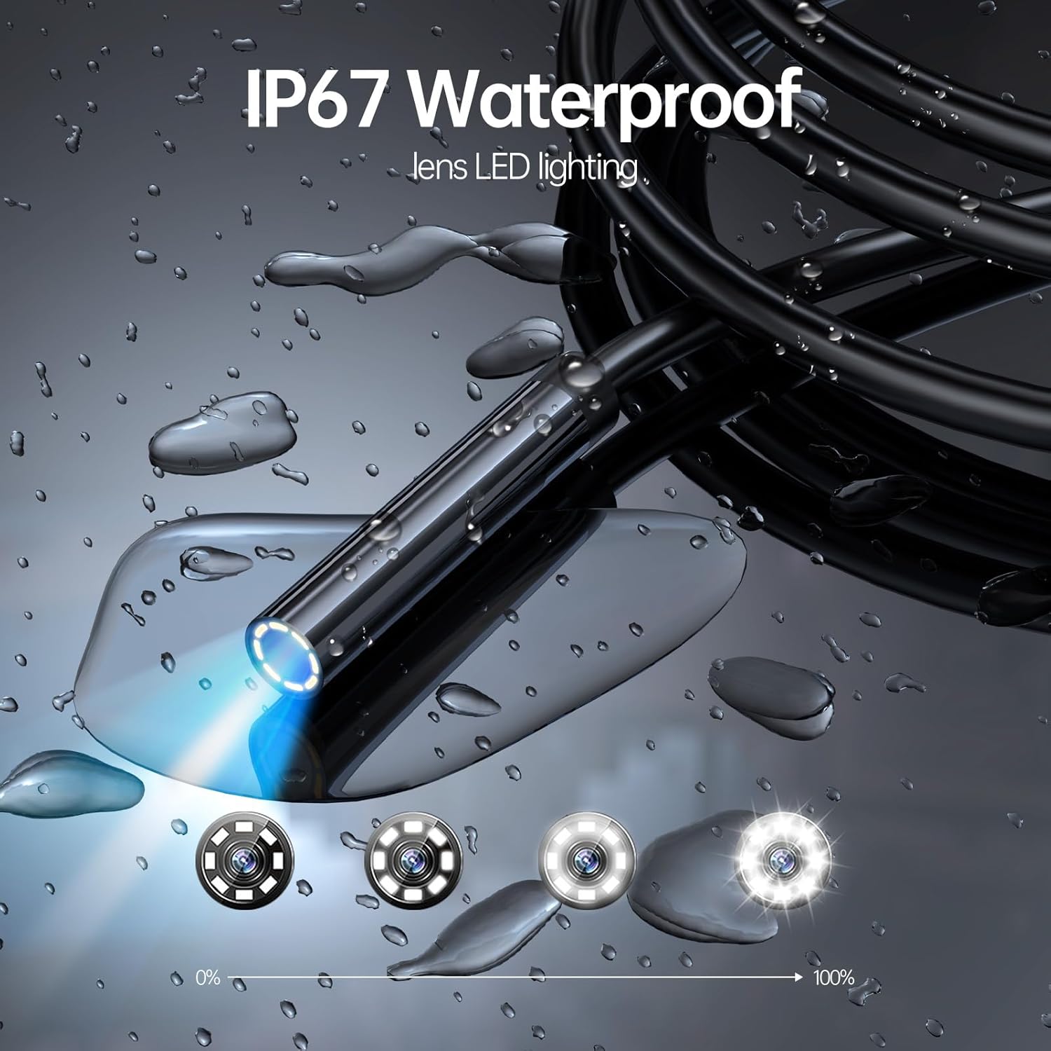 Endoscope Camera with Light, High-Resolution Endoscope Camera, Ideal for Medical & Industrial Applications, Durable Design, Diagnostic Tool