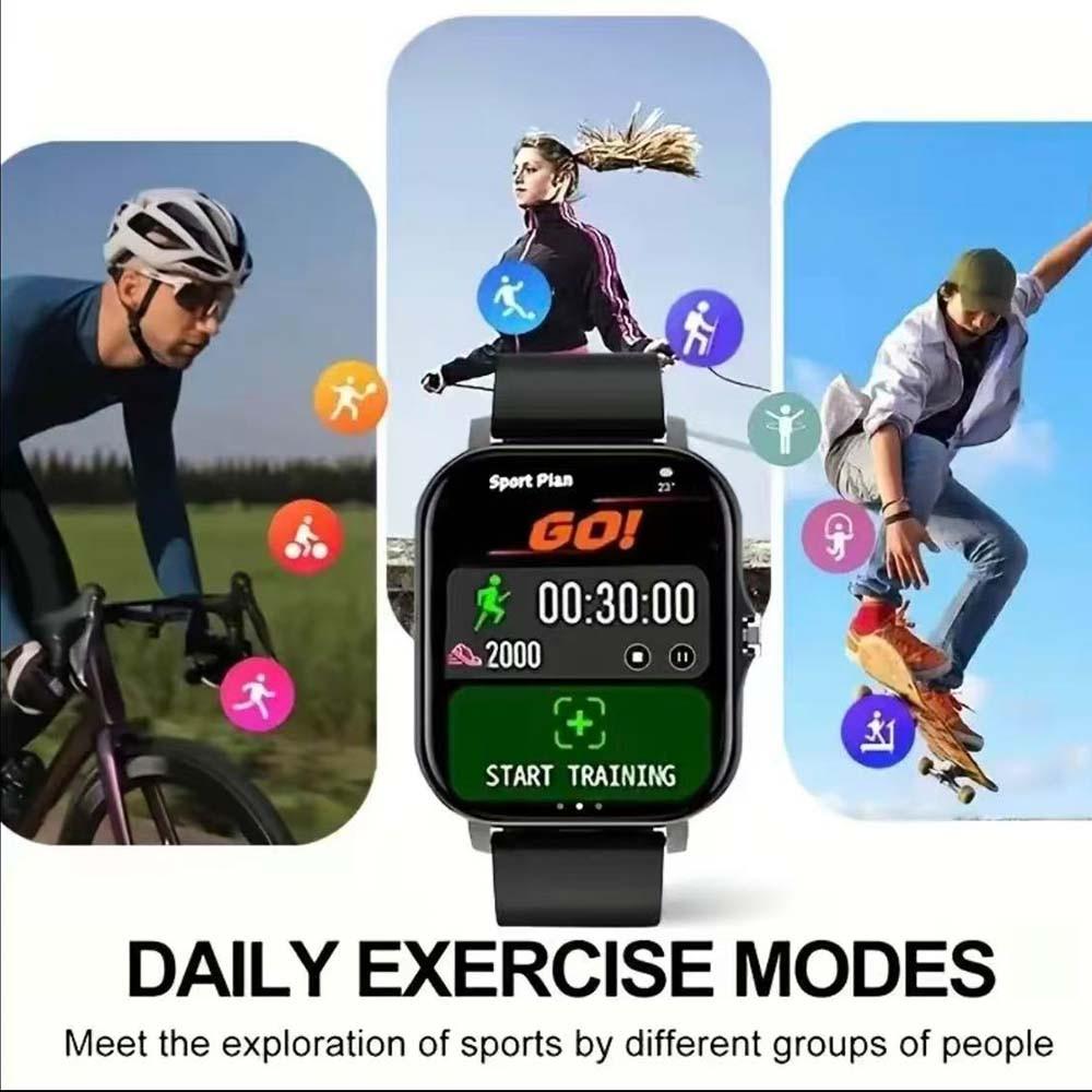 Lavish HD Full Screen Touch Smartwatch for Men & Women, Phone Calls, Text Notifications, Sports Mode, Distance Tracking, Compatible with iPhone & Android