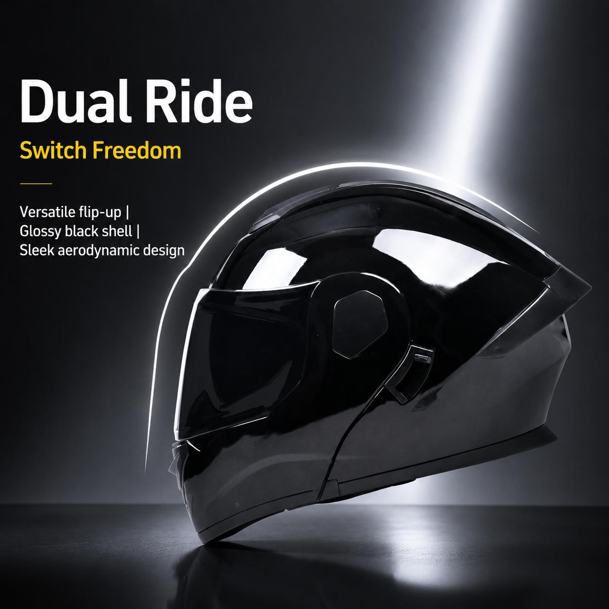 Ad Flip-Face Full Helmet, Thickened Cushion Layer, Electric Motorcycle Helmet for Men and Women, Daily Commute Crash Protection