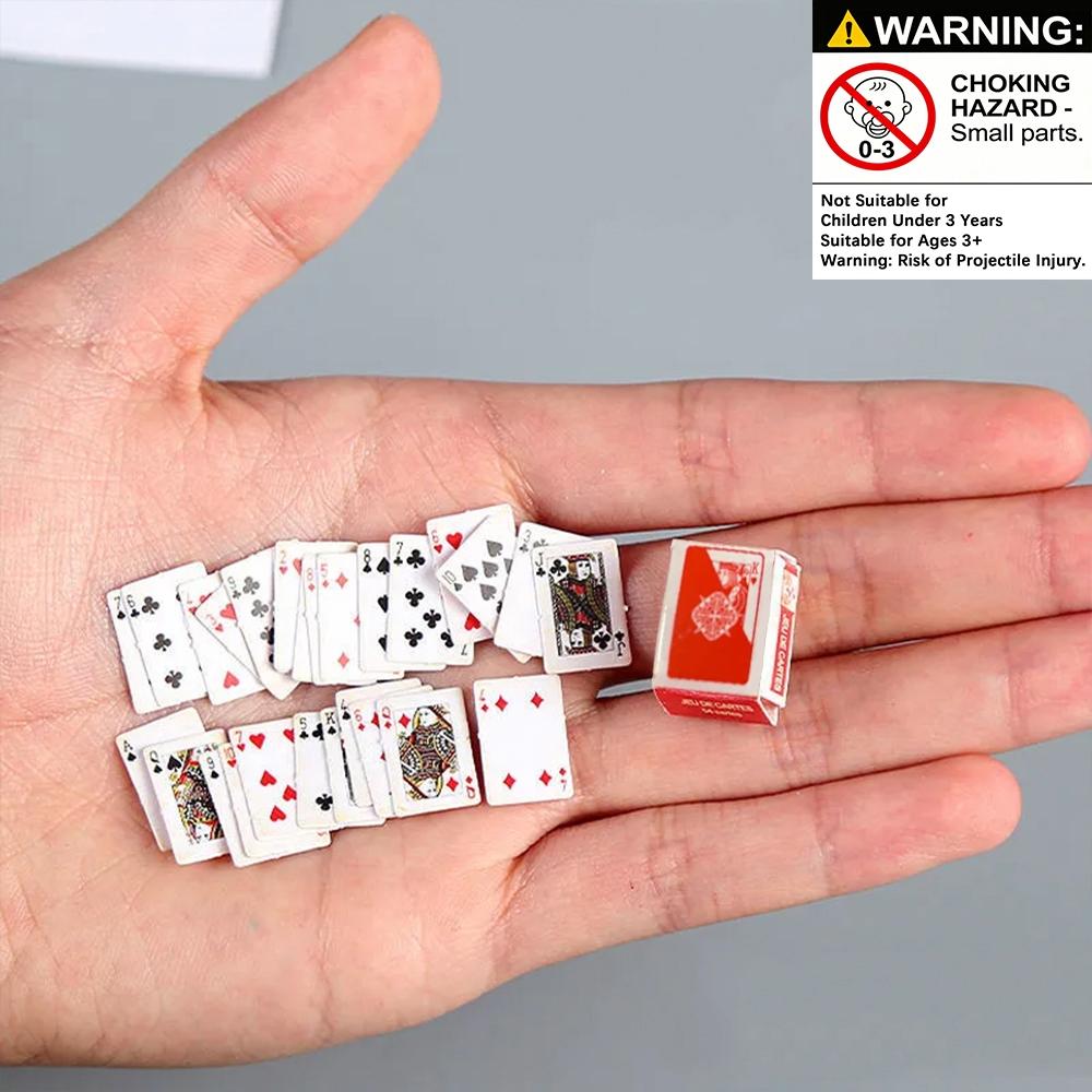 2 Sets Mini Poker Deck, Compact and Fun, Ideal for Travel and Outdoor Leisure Activities, Perfect for Game Nights,54 Cards /Set Travel Game, Card Games