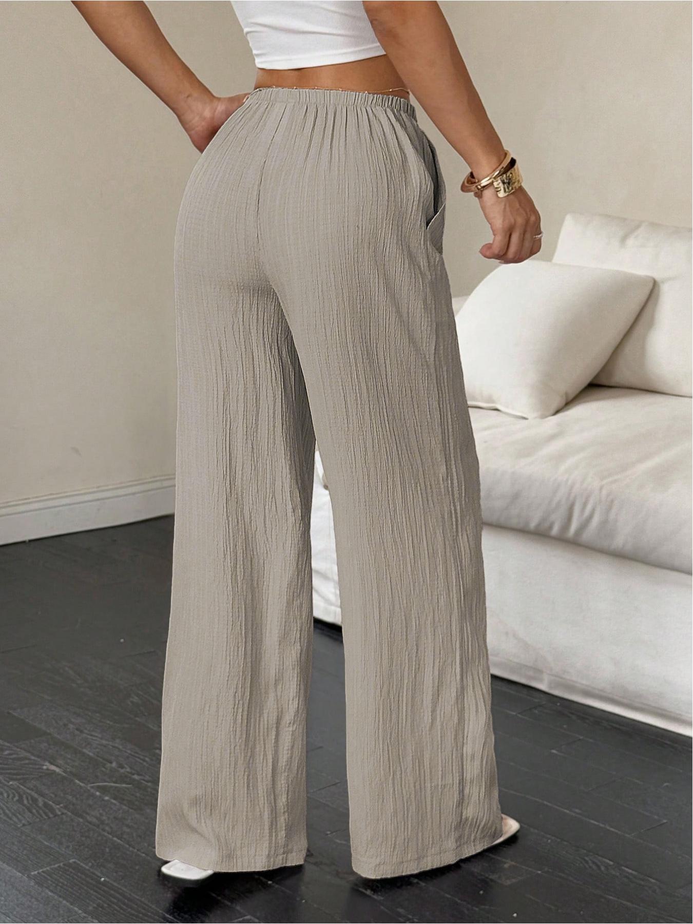 3/1 Counts Women's Linen-Like Polyester Casual Pants Wide Leg Summer Beach Palazzo Pants back to school,2026