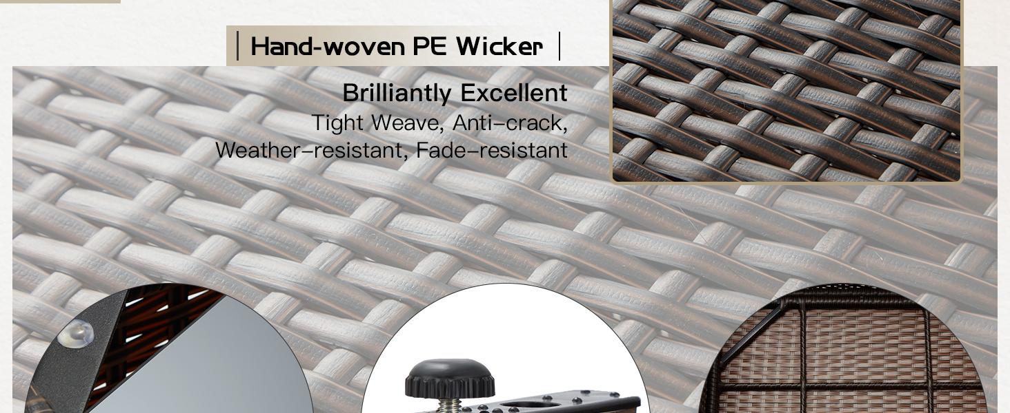 【2/3 Packages Shipping】YODOLLA 5/7-Pieces Outdoor Wicker Sofa Set PE Rattan Patio Furniture，All-Weather Sectional Sofa for Porch Deck Garden