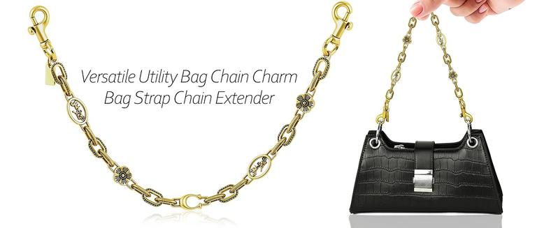 Chain Charm for Handbag, Purse Wallet &Pants Chain Jean Chains, Vintage Bag Strap Chains Extender, Classic Chain