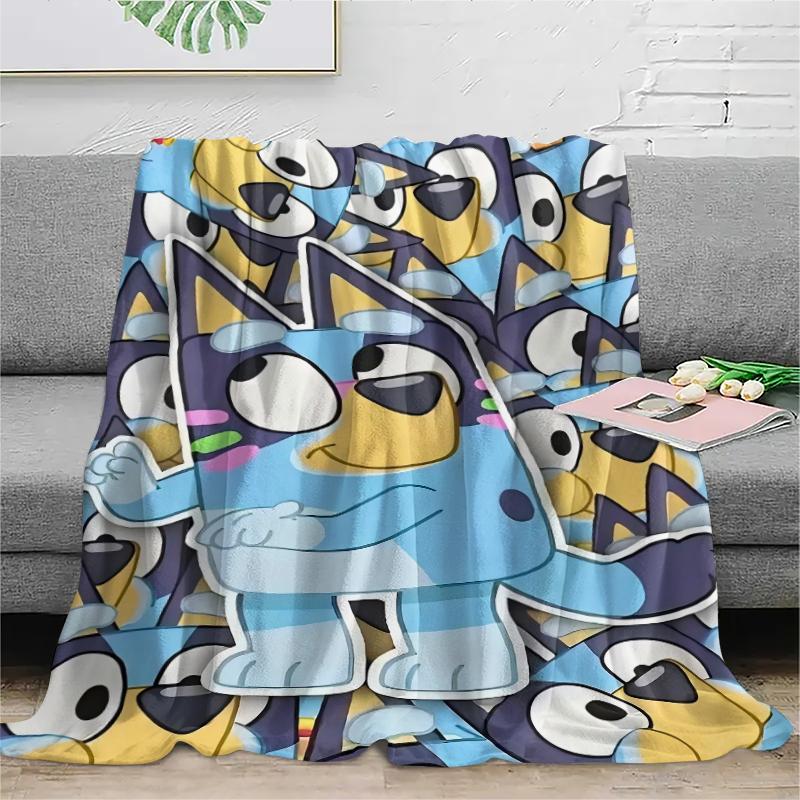 Cute Brookie Creative Pattern HD Print Flannel Blanket, Warm Soft Plush Throw for All Seasons, Bed Sofa Office Camping Travel Home Decor Gift