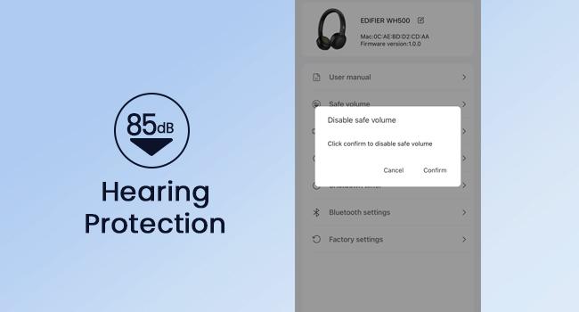 Edifier WH500 Wireless On-Ear Headphones with Foldable Lightweight Design and Solid Bass, Bluetooth Headset with Microphone, 40H Music Playtime and Custom EQ via App for Home Office Travel (Black) Electronic Audio headphones bluetooth