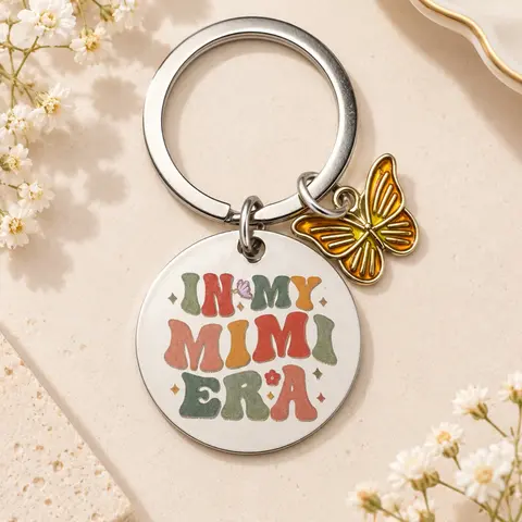 Mother's Day Gift Mimi Gifts for Grandma, Birthday Gifts for Mimi Trendy Cute Keychain Keyring Charm Jewelry, Best Grandma Gift From Grandkids, Christmas Mothers Day Gift Key Charms Keychain Accessory Metal Keychains Keyrings for keys