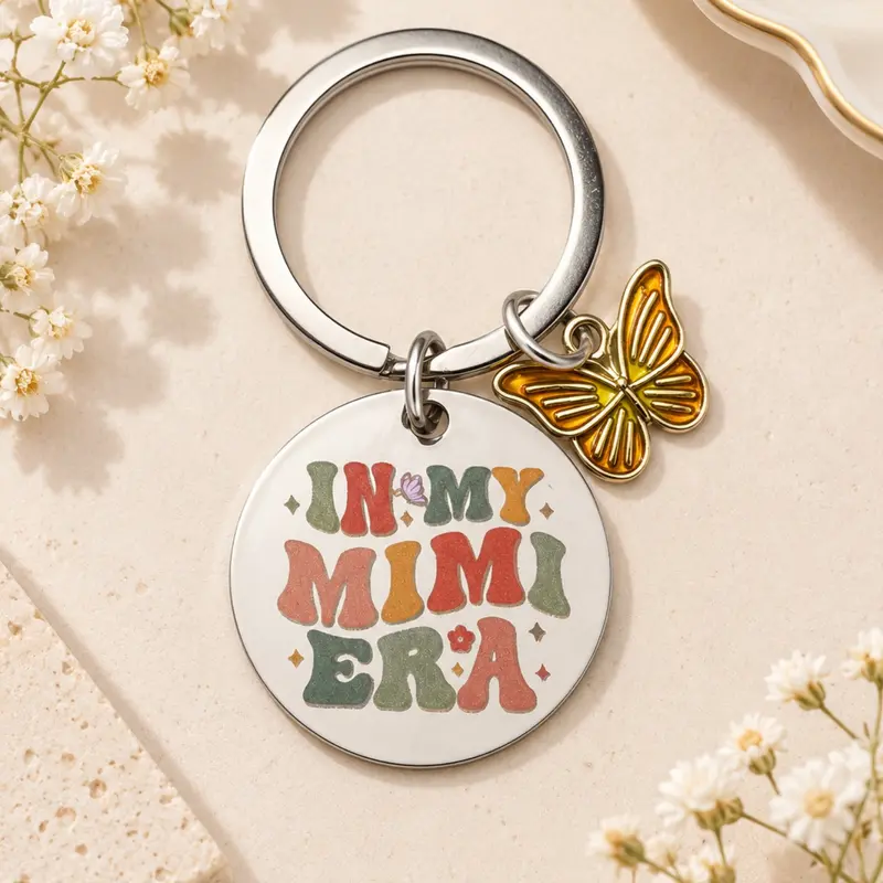 Mother's Day Gift Mimi Gifts for Grandma, Birthday Gifts for Mimi Trendy Cute Keychain Keyring Charm Jewelry, Best Grandma Gift From Grandkids, Christmas Mothers Day Gift Key Charms Keychain Accessory Metal Keychains Keyrings for keys
