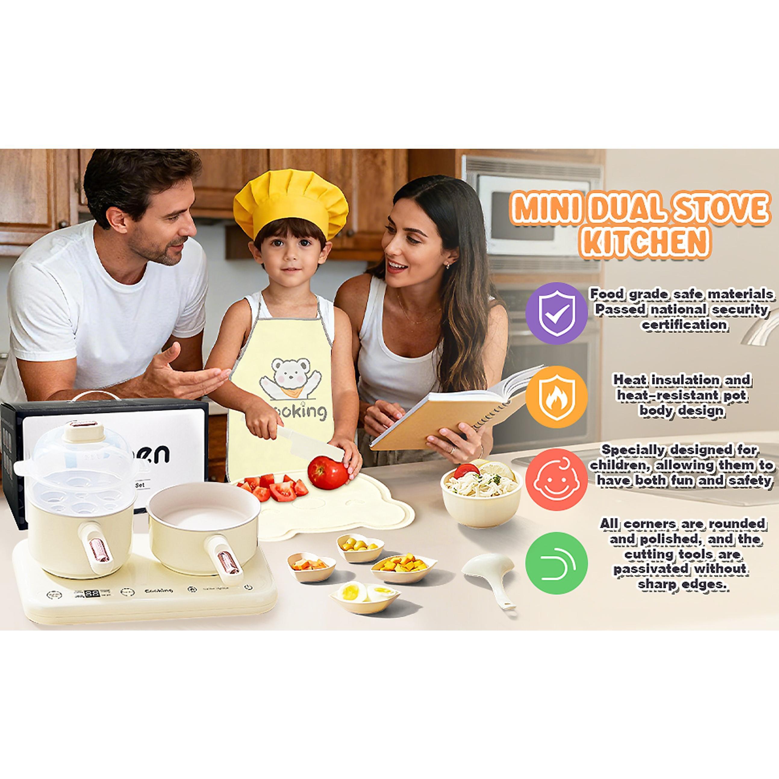 Junior Size Montessori Toys Kitchen Mini-Set, Real Food-Making Kit with Easy Setup, Beige Indoor Play Furniture Junior Size Montessori Toys Kitchen Mini-Set, Real Food-Making Kit with Easy Setup, Beige Indoor Play Furniture
