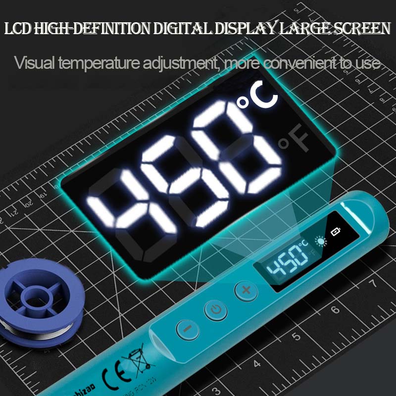 Mini USB Soldering Iron Kit, Portable Home Use, Type-C Interface, 800mah Battery, Adjustable Temperature, Compact Design