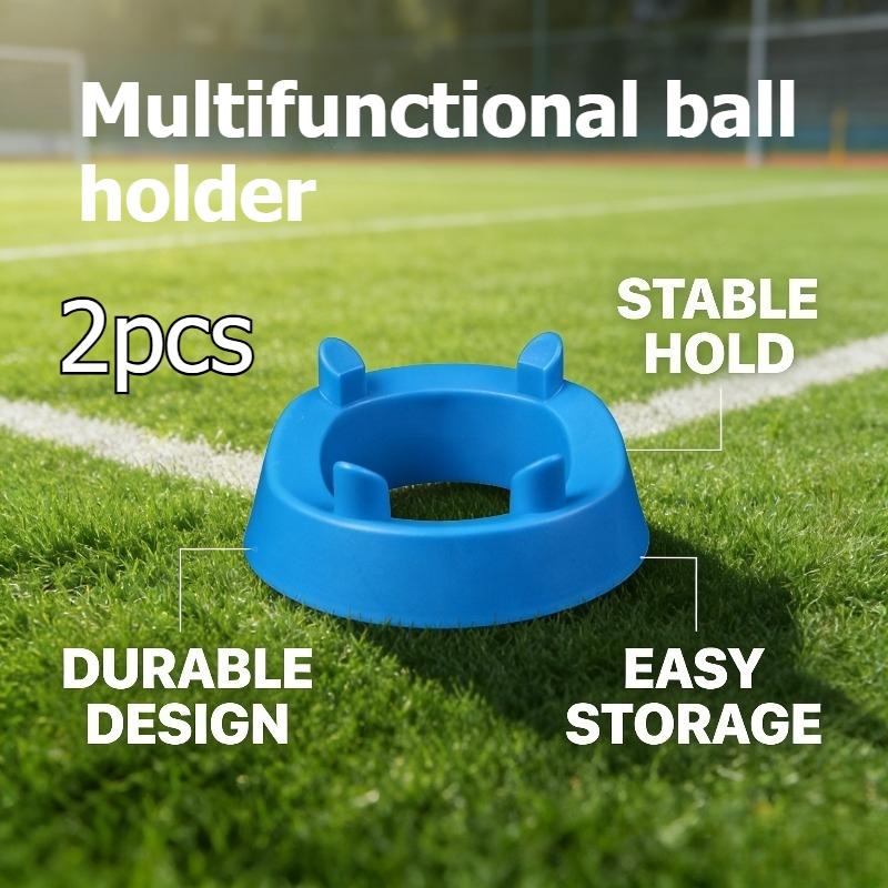 2-Piece Multi-Functional Soccer Basketball Training Stand, Ball Launching Rack, Marker Disk Combo, Sports Equipment