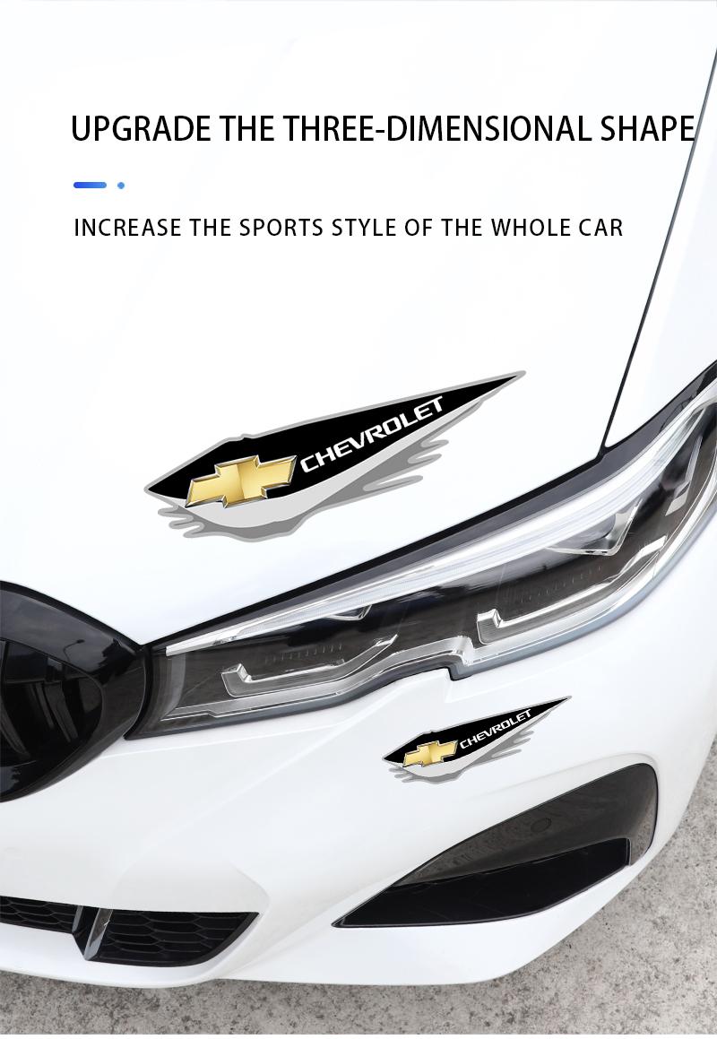Car Body Decal Stickers Styling Emblem Accessories For Chevrolet Cruze Malibu Colorado Suburban Equinox Blazer Trax Camaro Spark Bolt Captiva Silverado Tahoe SS Impala Spin Onix Cobalt Traverse Montana