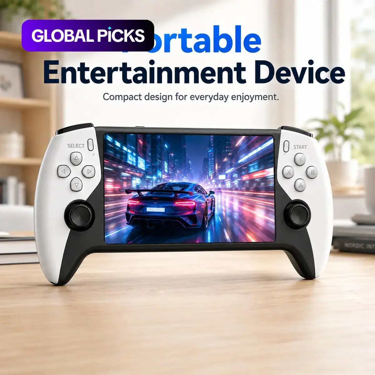 Sf3500 Retro Handheld Game Console, Portable Handheld Console, Video Game Console, 5-Inch IPS HD Screen, Dual Joysticks, TV Casting, Adjustable Brightness & Volume, Ergonomic Grip