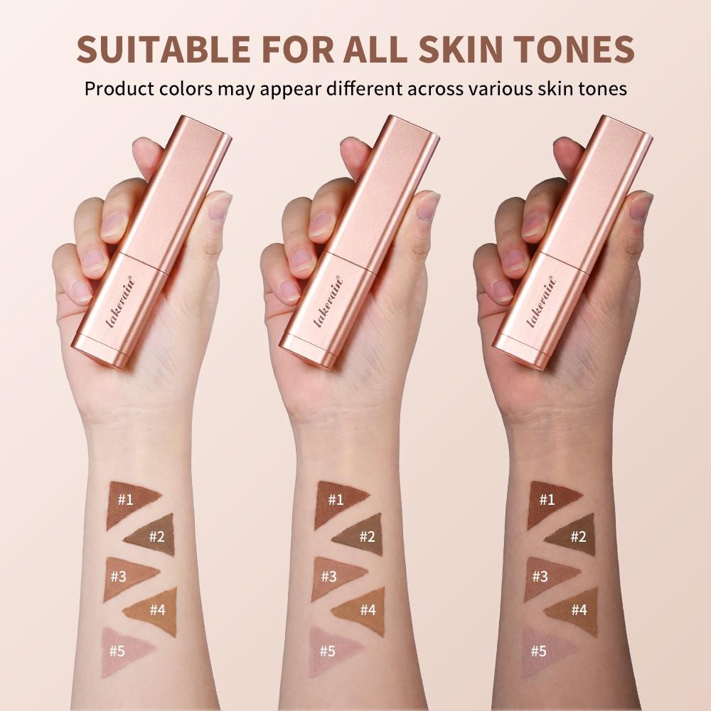 Lakerain 5 Colors Beauty Bronzer Cream Bronzer Stick Bronze Contour Stick, Long-Lasting Wear, Nourishing & Moisturizing, Waterproof & Sweatproof, Sculpted Natural Face Makeup, Summer Vibe, Suitable For Daily And Travel Use
