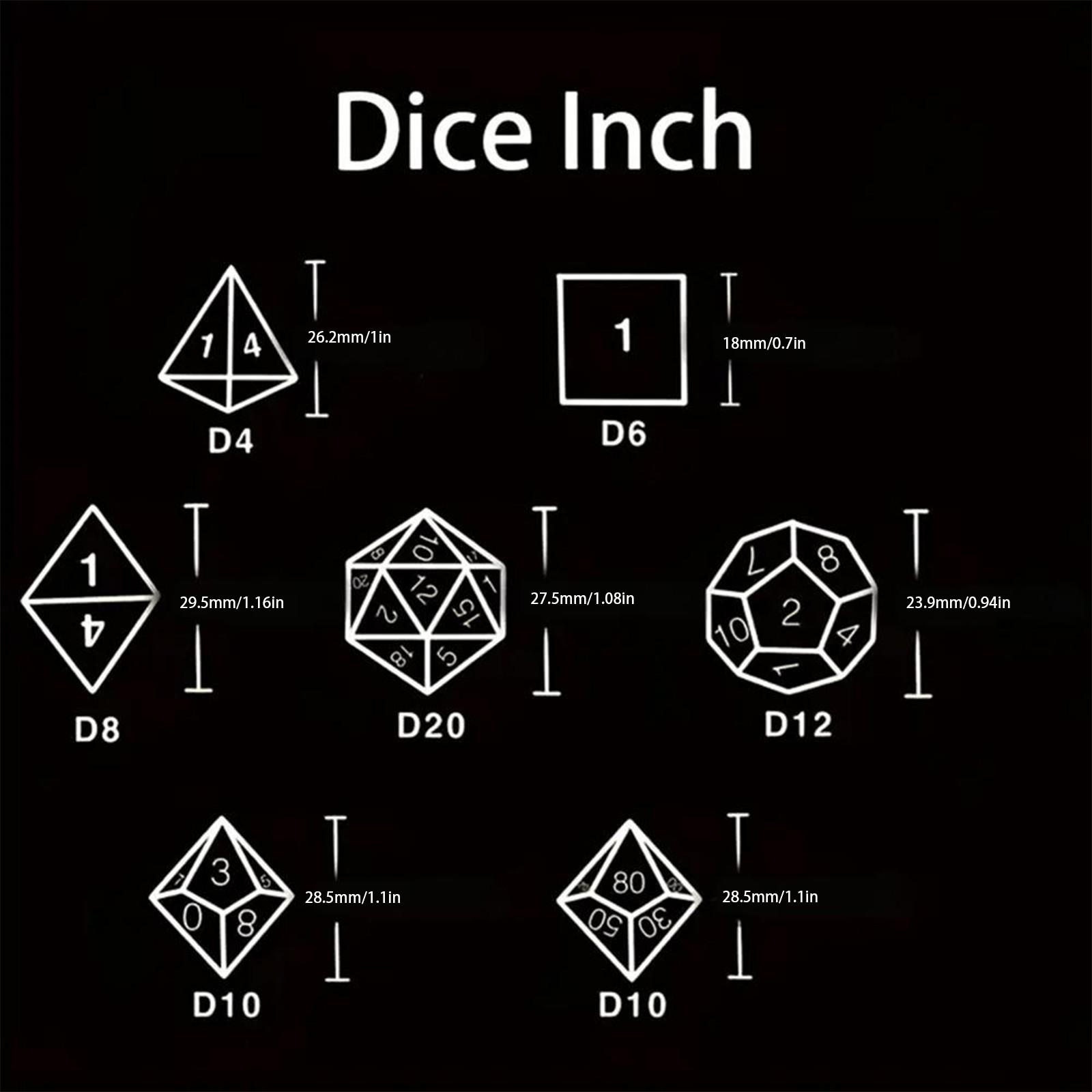 Handmade Resin Core Dnd Dice Set, Sharp Liquid Core Role-Playing Game Accessories, Perfect for Tabletop Games