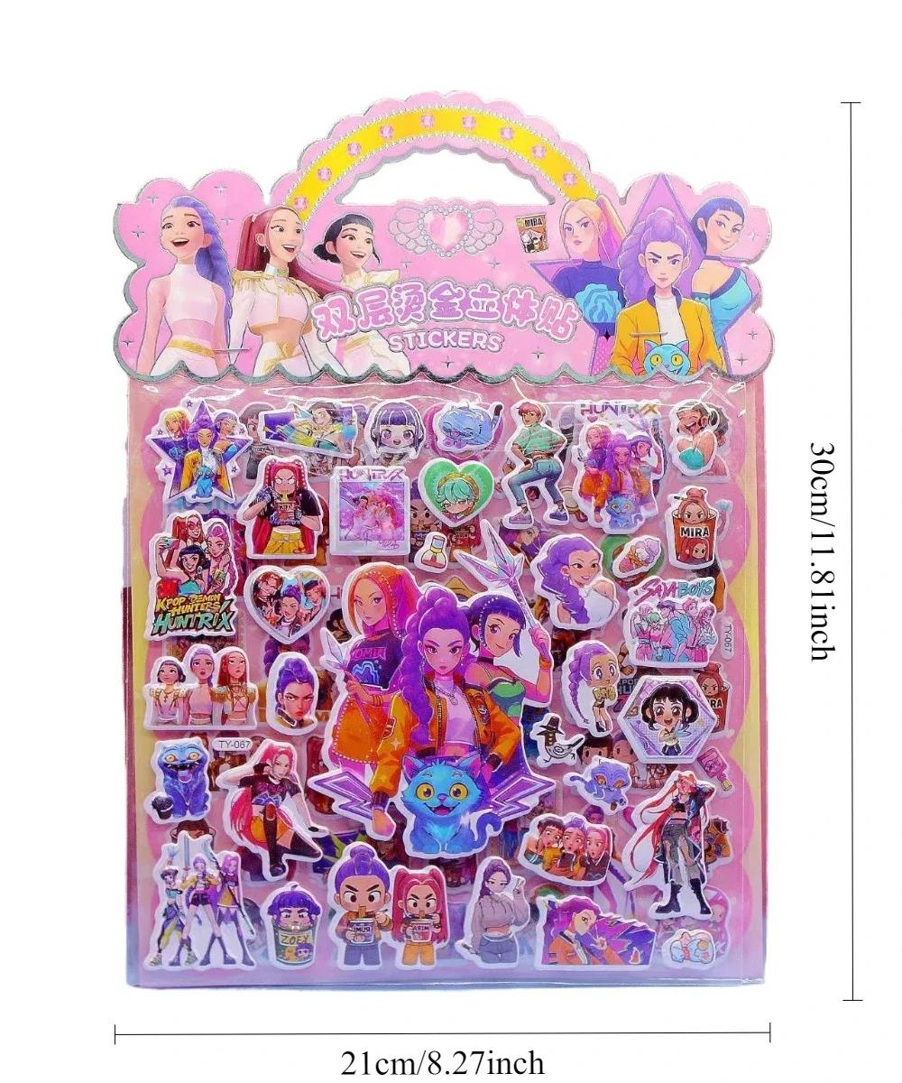 1pc KPop Hunters Laser Cut Stickers - Tiger Rumi Mira Zoey Anime Decals, Office & School Supplies Decoration Gift for Fans