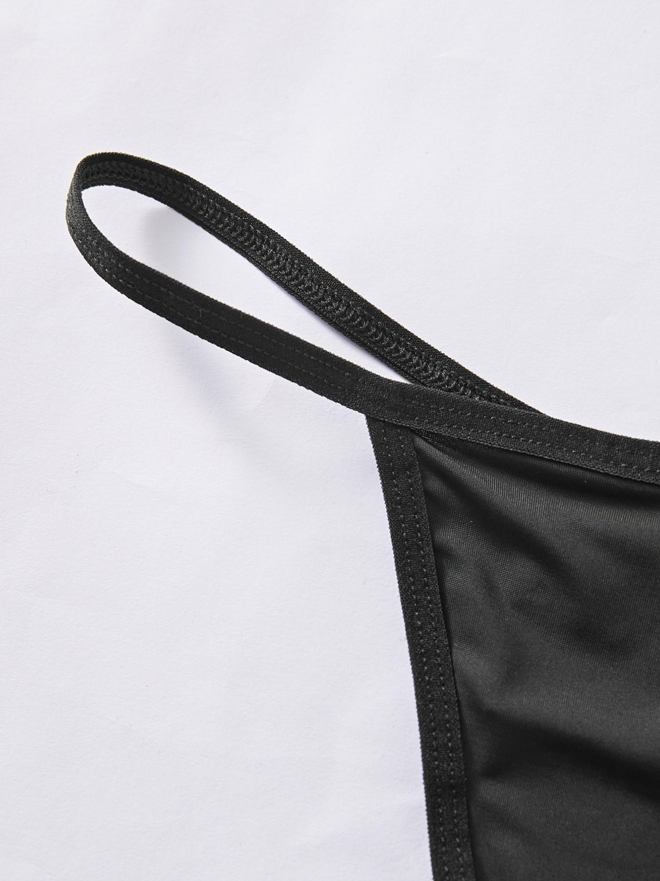 Women's Daily Thong Underwear, Sexy Panties with Rhinestones, Comfortable and Simple Design, Fashionable Ladies' Bottoms