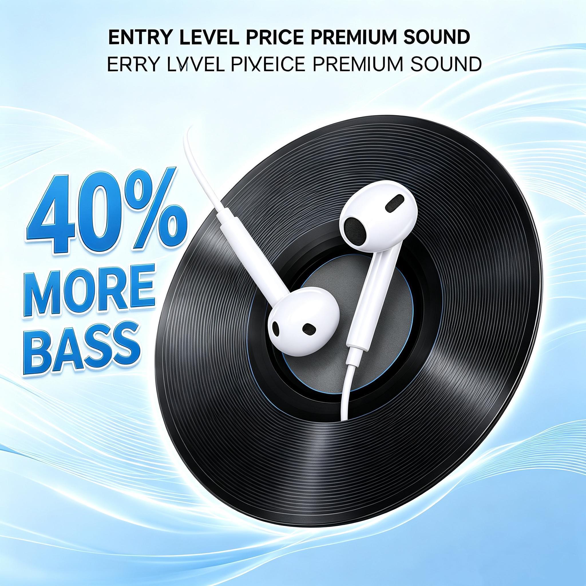Semi-In-Ear USB-C Wired Earbuds with Plug, Mic, Volume Control & HiFi Stereo Sound, Connector Cable with Port for Android Devices