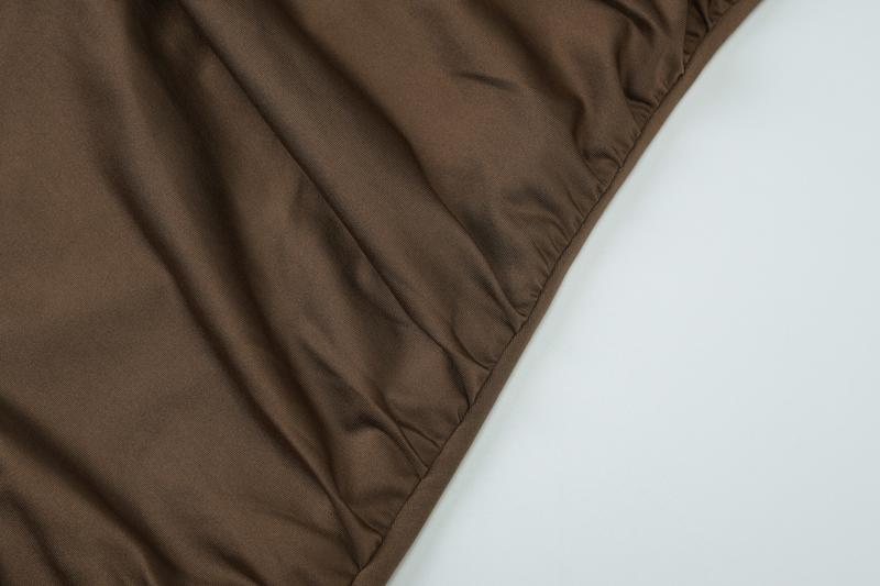 Women's Solid Ruched Round Neck Long Sleeve Pleated Dress, Elegant Plain Patchwork Plicated Slim-fitting Long Dress, Party Club Date Evening Gown Formal Dress, Ladies Spring Fall Winter Casual Dresses Clothes Wear, Formal Bodycon Dress