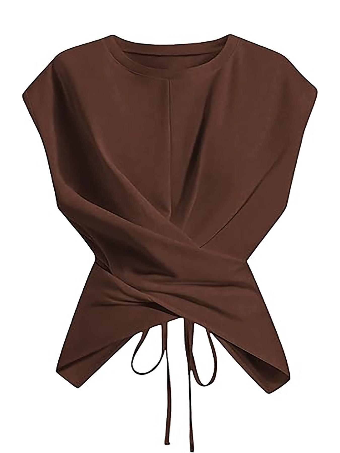 Women's Solid Color Basic Casual Knitted Vest Top, Sleeveless Pullover, Slim-Fitting, Comfortable and Stylish, Perfect for Spring & Fall