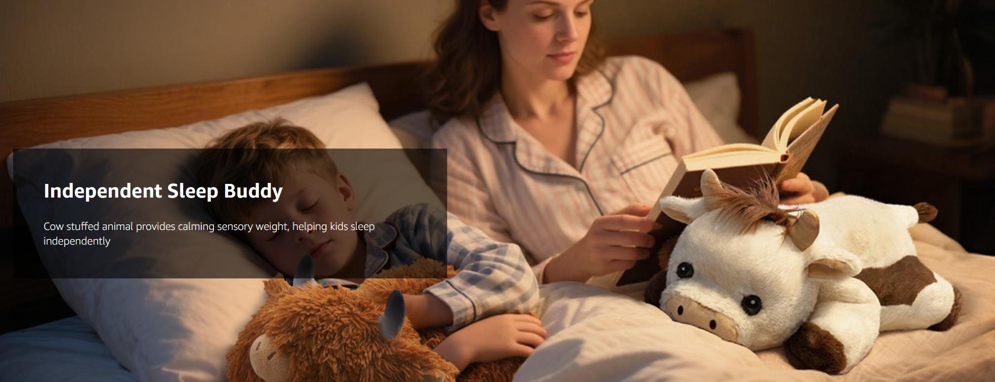 2026 Mewaii 5 lbs Weighted Stuffed Animals with Microwavable Heating Pad - Adjustable, Heatable & Coolable, Cuddle Buddy, Gifts for Adults & Kids (Cow, Highland Cow,Black Cat)