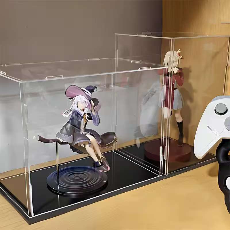 Transparent Acrylic Display Case, Stackable Doll Box, Vertical Assembly Stand, Base, Pop Character Dustproof Collectible Showcase