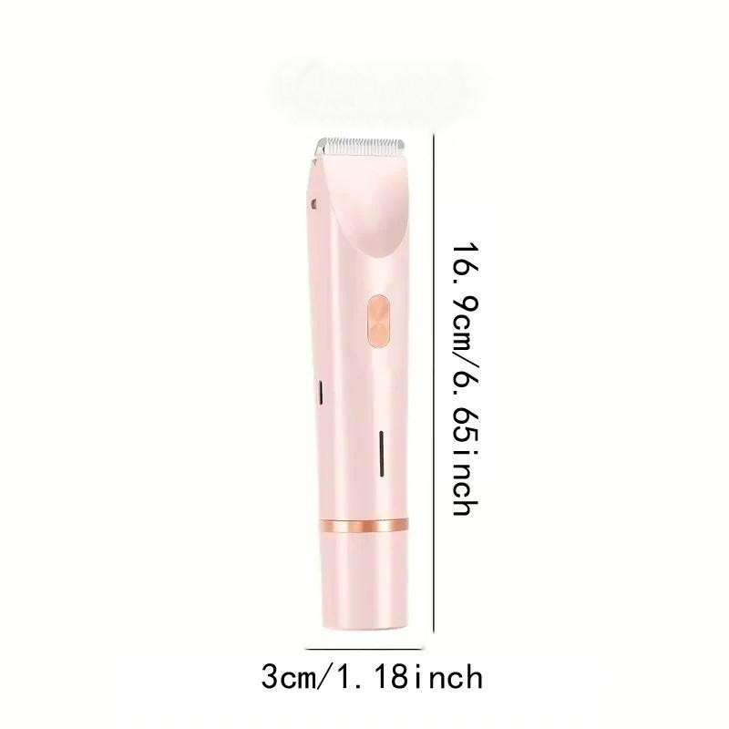 Women's Electric Razor Combo, Dual Function Electric Hair Trimmer, Dry & Wet Use Bikini Razor, Public Barber Tool, Zb-0236L Model
