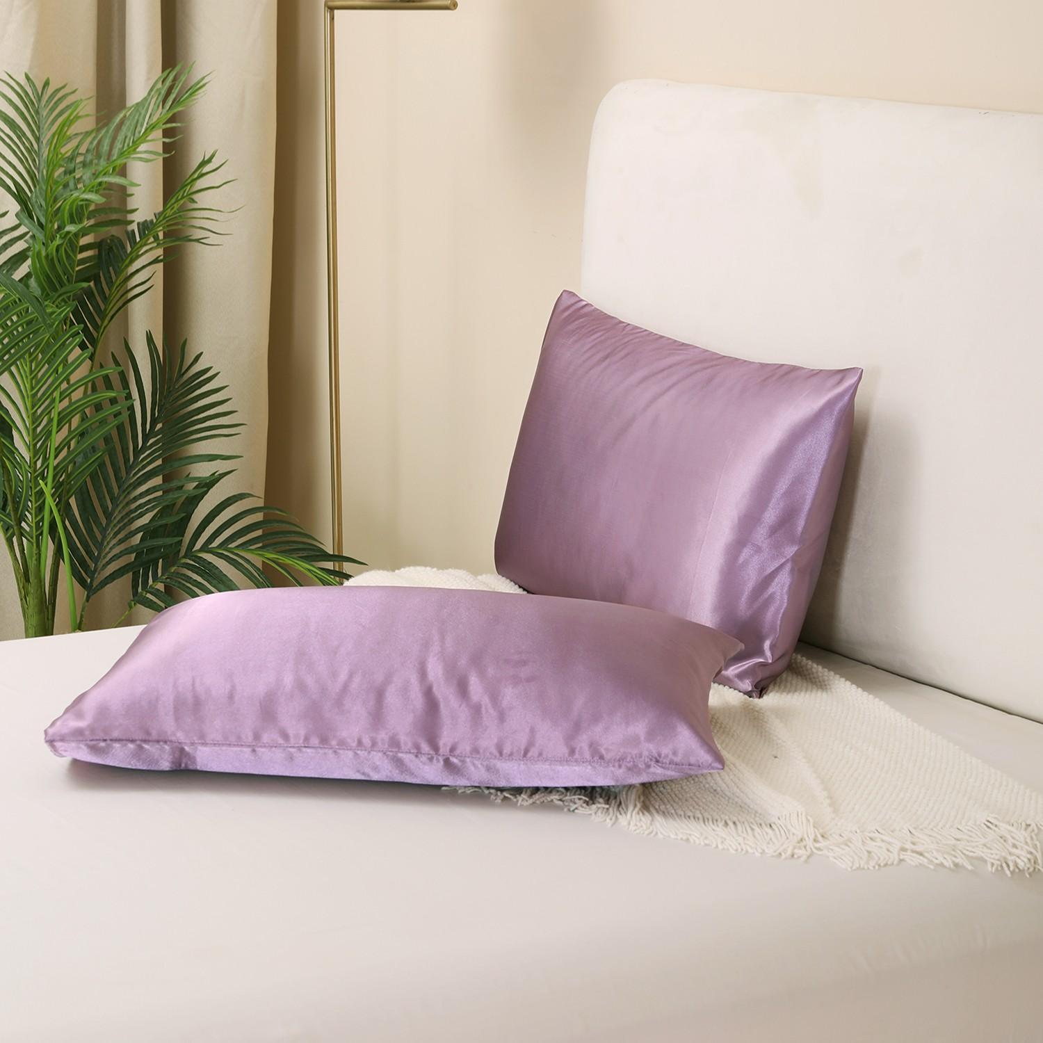 2/4-Piece Set Of Solid Color Silky Satin Pillowcases, Luxury Minimalist Style (Pillow Insert Not Included), Cool Bedroom Bedding, Enhance Your Sleep Experience, Suitable For Family Bedrooms and Dormitories Bedding Accessories