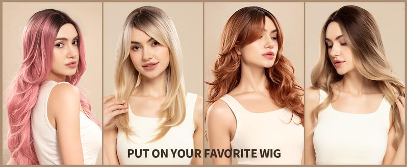 Light Brown Stocking Wig Caps Stretchy Nylon Wig Caps for Women