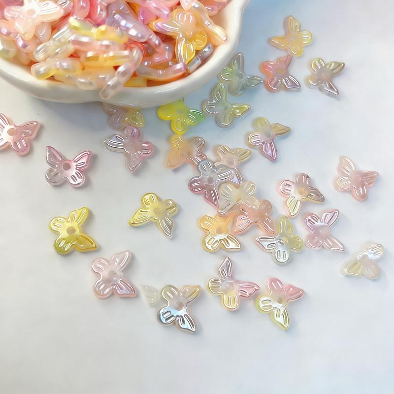 3200pcs DIY Headpiece Accessories, Dual Color Lustrous Butterfly Beads, Handmade Jewelry Materials, Craft Supplies for Creators