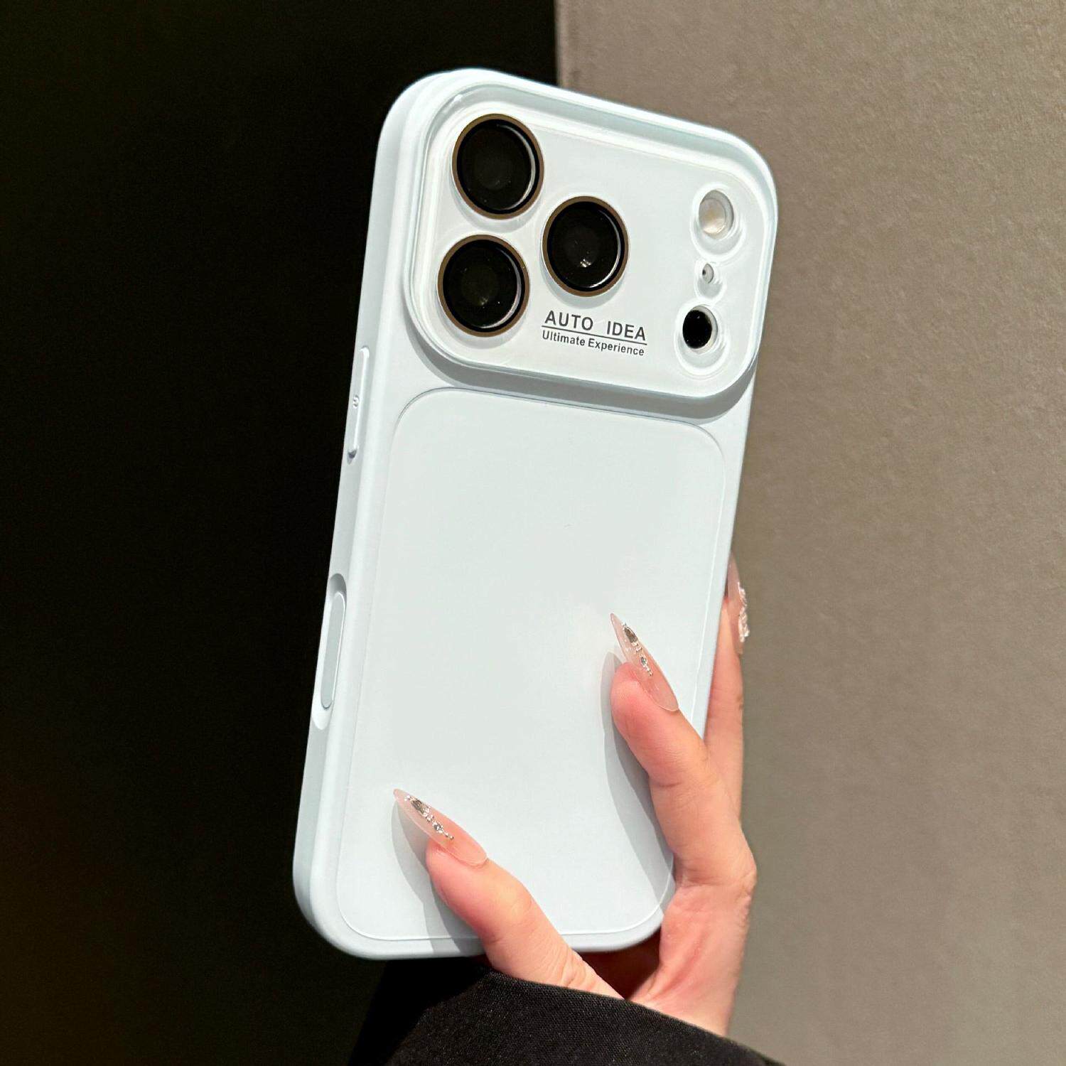 Cute Glossy Smooth Soft TPU Phone Case, Skin-Feel Soft TPU Bumper & Hard PC Back, Full Lens Protection, Cute Minimalist , Compatible with iPhone 17/16/15/14/13 Pro Max Plus Air, Tiffany Blue