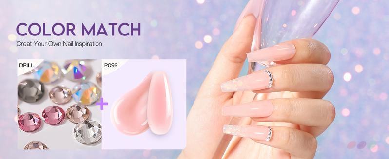 MOROVAN Poly Gel Nail Kit Set: With Nail Lamp and Drill 20 Glitter Colors Best Gift For Her Complete Poly Gel Nail Kit For Beginners With Everything Professional Poly Extension Gel Nail Kit For Salon Quality