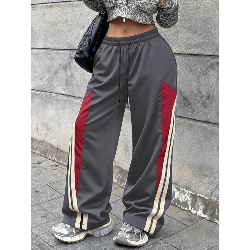 Women's Performance Pants - Ultra-Light & Ventilated AirFlow Tech | Moisture-Wicking Quick-Dry Fabric Gym Sportswear | Contrast Stripe Accents for Slimming Effect