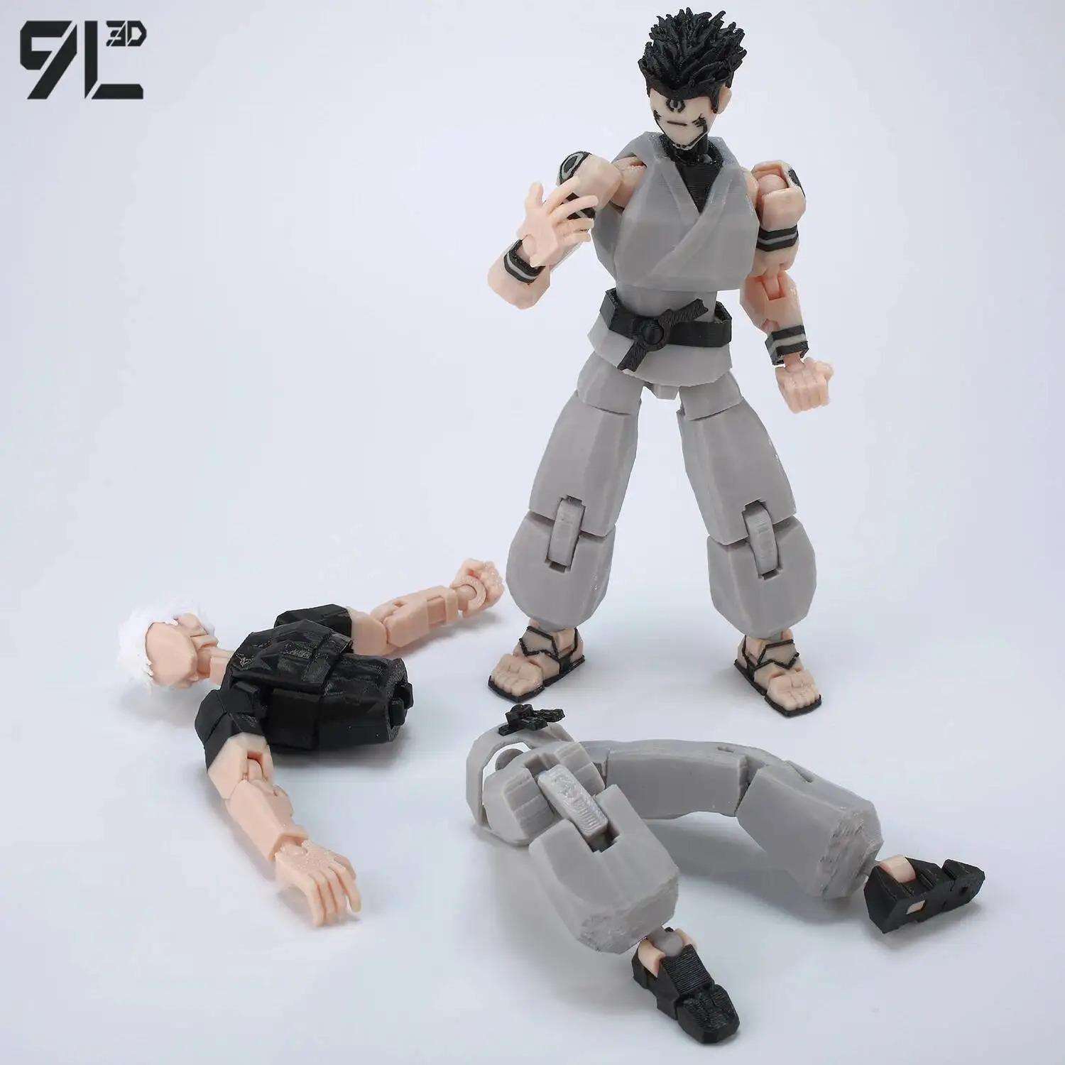 5.5 Inches 9L3D Printed Grey Articulated Action Figure Model Dummy13 T13, Artist-Friendly Collectible Anime Figure, Toy Photography Prop, Easter Gift, Stress-Relief Decoration