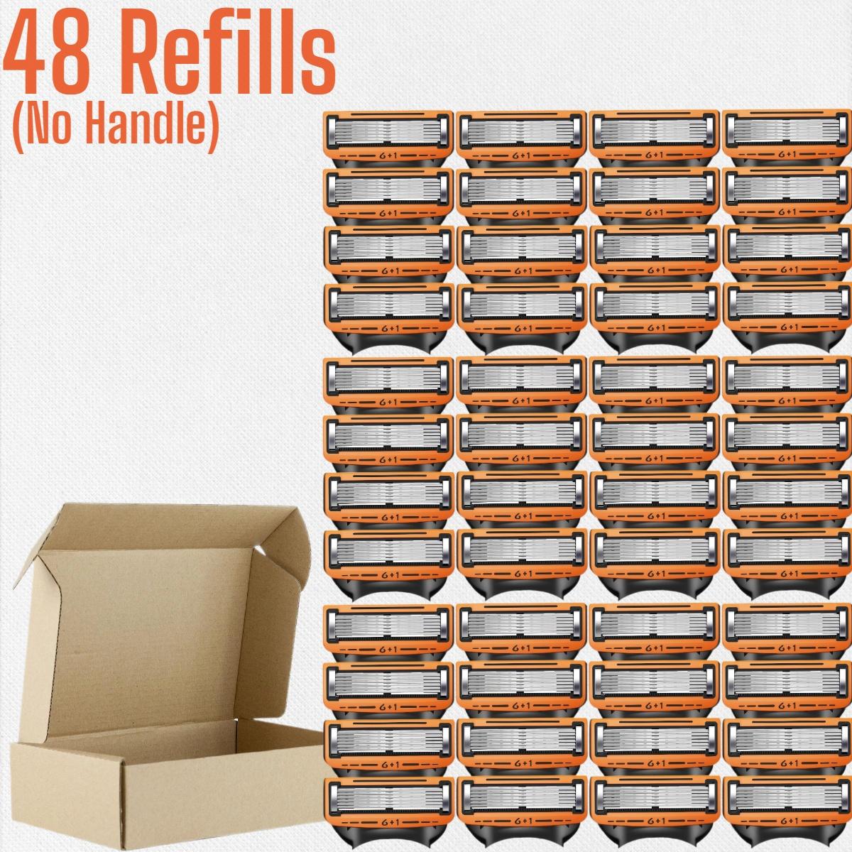 Men's Shaving Razor Set with 1 Handle and Extra Refills, Precision Trimmer, Stainless Steel Blades, Universal Fit, Sealed Packaging