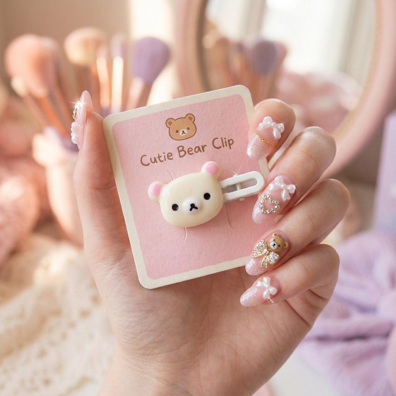 4pcs Cute Bear Hair Clips, Korean Style Girl Fashion, Metal Spring Clip, Daily Versatile Hair Accessories, Trendy and Stylish